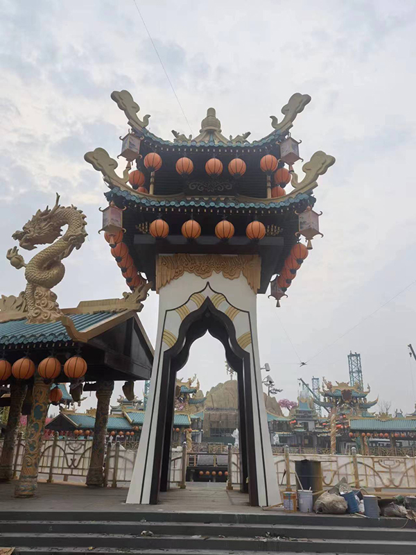 开封万岁山武侠城铁艺造型项目