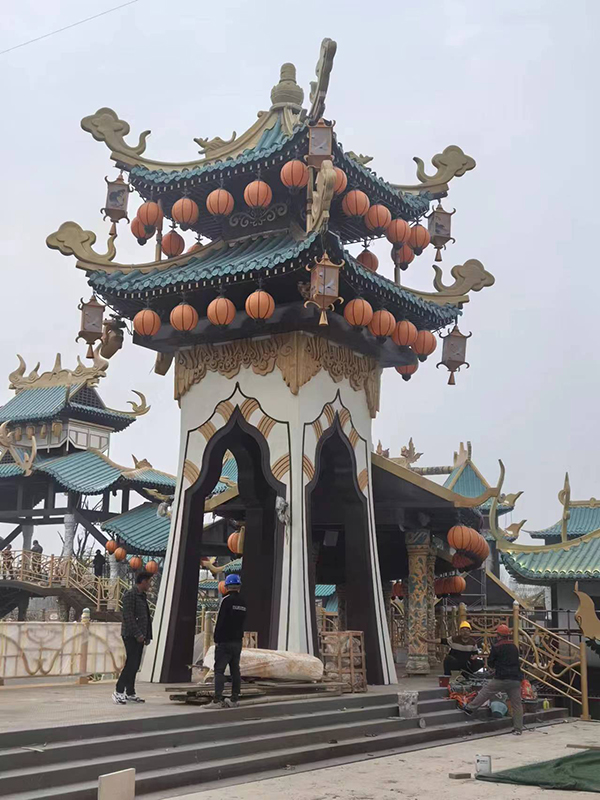 开封万岁山武侠城铁艺造型项目